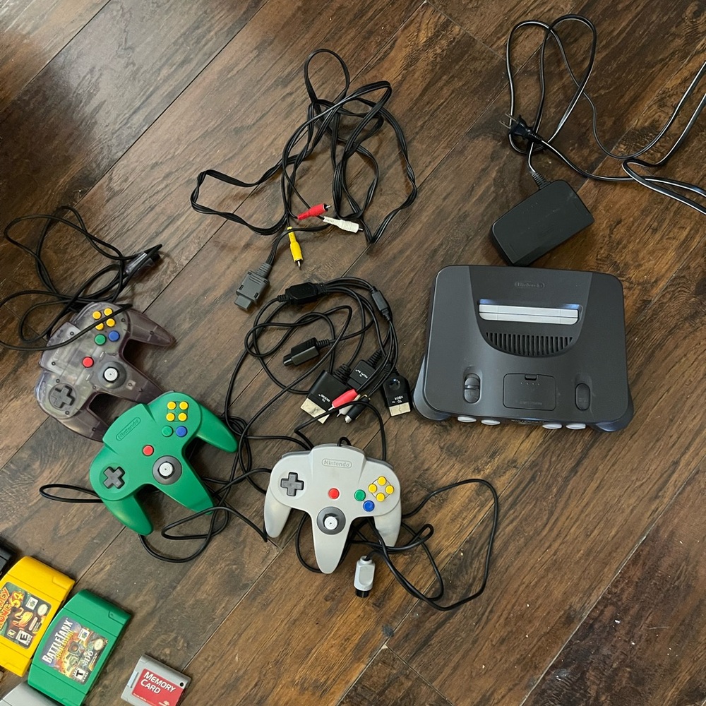 Nintendo N64 Console Black Gray Classic Design